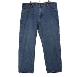 RK Brand Mens Jeans 38x29 Blue Denim Straight Leg Cotton Made in Madagascar